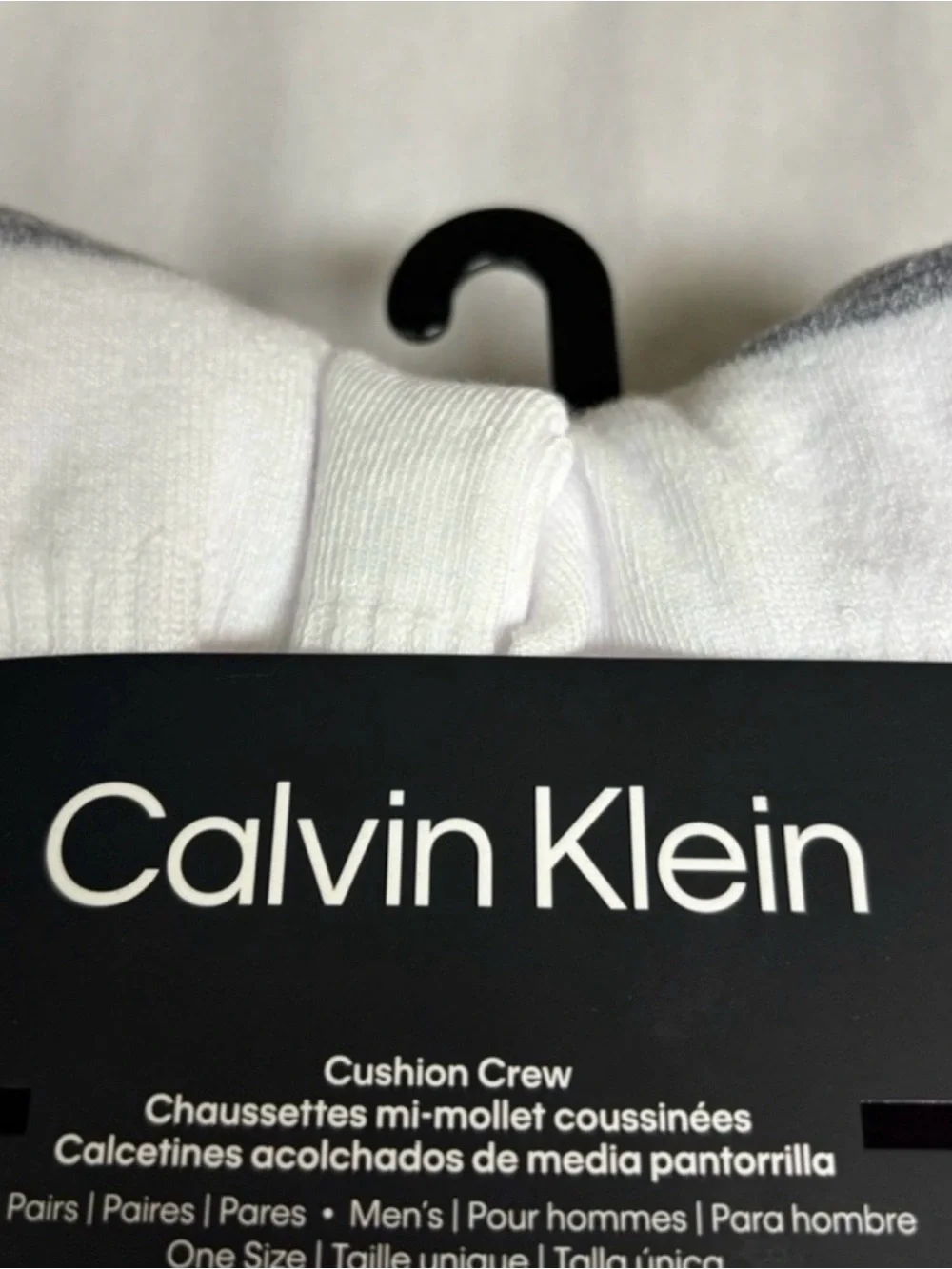 New Calvin Klein Socks Men’s 5 Pair Cushion Crew White Casual Preppy Activewear